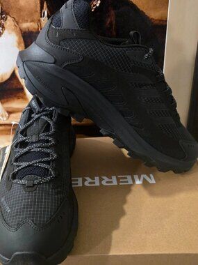 Merrell Moab Speed 2 GoreTex J037513Z Black Hiking Shoes Sneakers Men's SZ 10